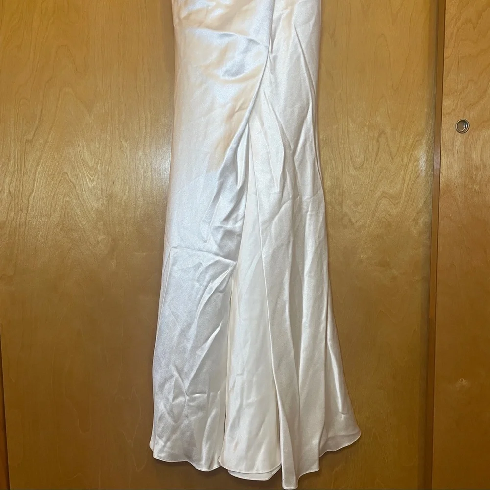 NEW! Galia Lahav- Elise Ivory Satin Asymmetric Strap Reception Size US 0 Bridal - Picture 7 of 14